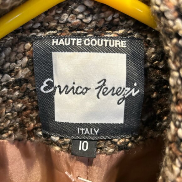 Enrico Ferezi Italian Boucle Blazer size 10 - Picture 2 of 5